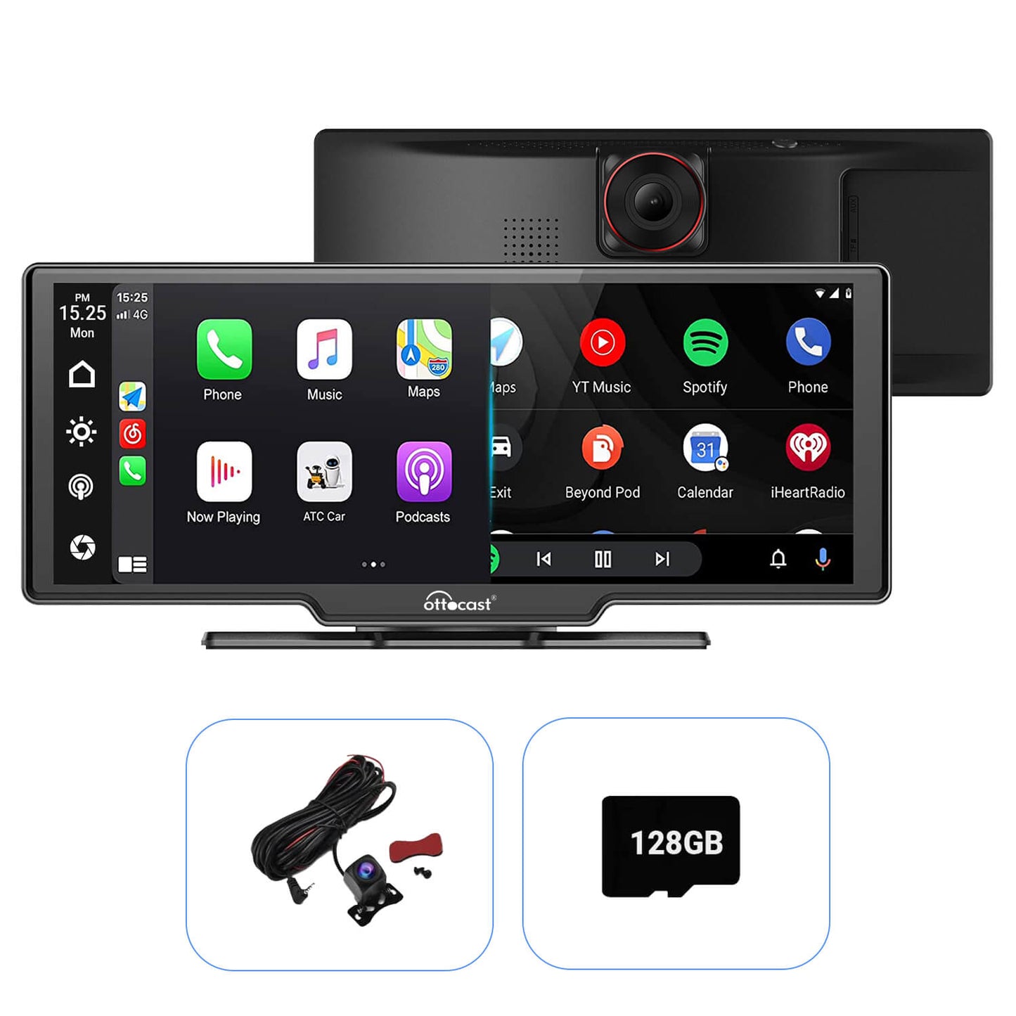 Pantalla Inteligente 10" para Auto con Apple CarPlay y Android Auto
