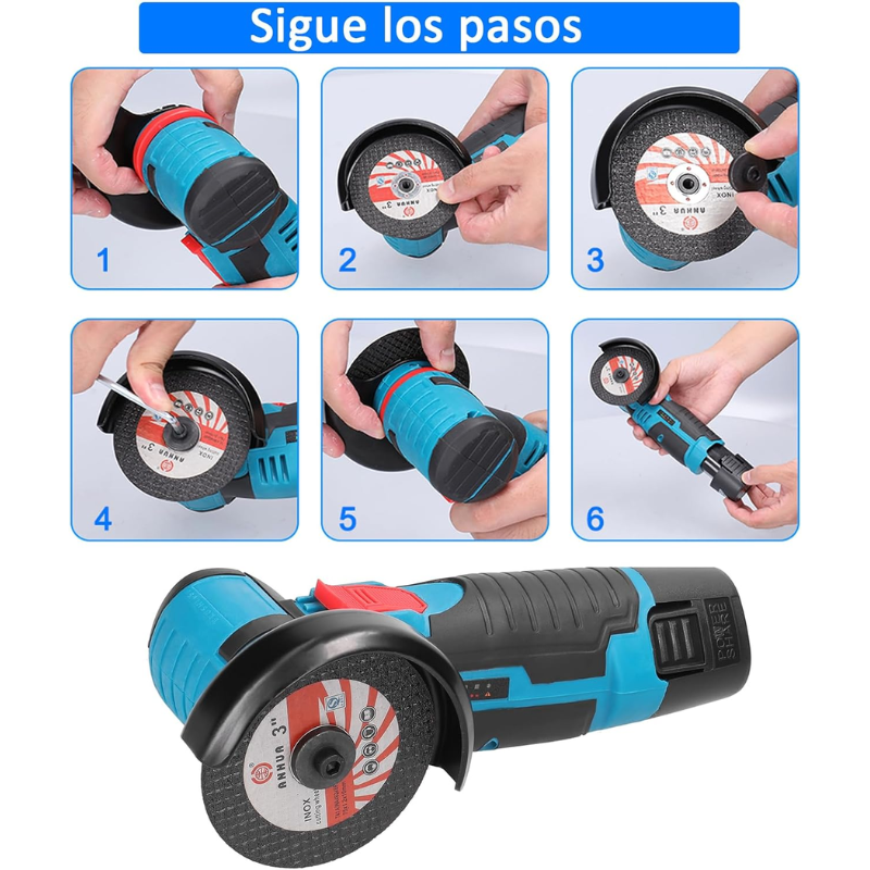 Kit Amoladora Angular 4 en 1 Inalámbrica 48V