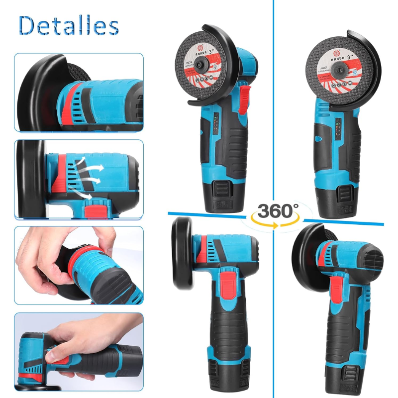 Kit Amoladora Angular 4 en 1 Inalámbrica 48V