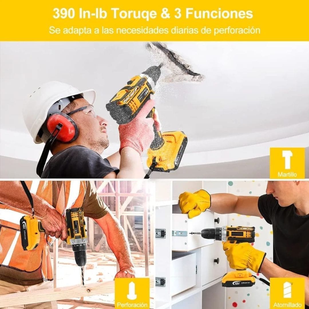Kit Taladro Rotomartillo Inalámbrico
