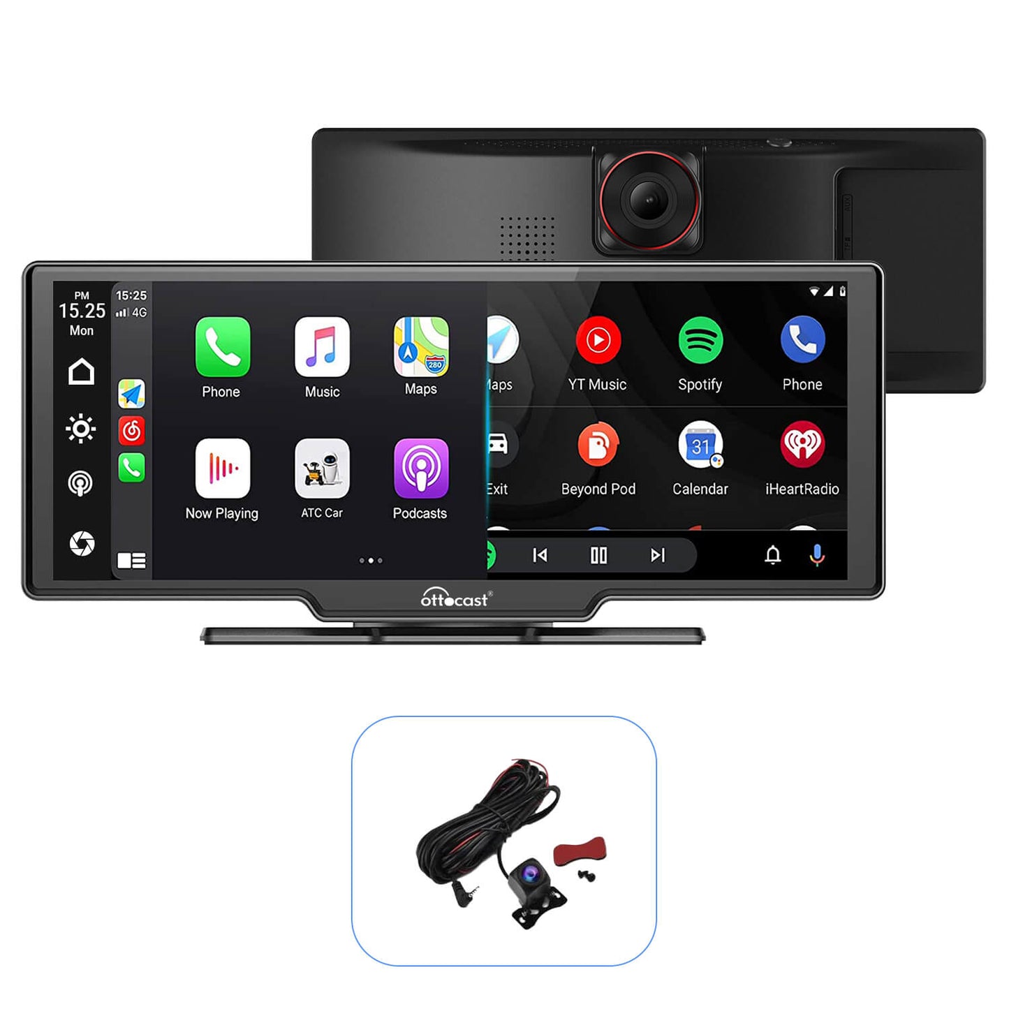 Pantalla Inteligente 10" para Auto con Apple CarPlay y Android Auto