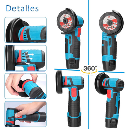 Kit Amoladora Angular 4 en 1 Inalámbrica 48V