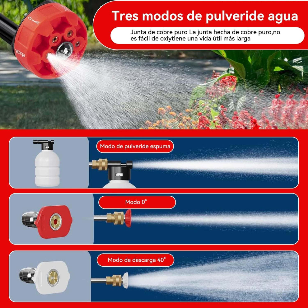 HIDROLAVADORA inalámbrica con batería recargable de 48V